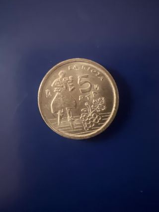 Moneda Española 5 Pesetas La Rioja
