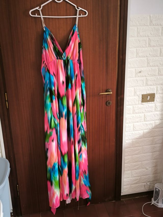 Vestito lungo multicolor taglia unica