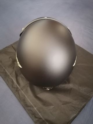 Casco Moto Jet Nero con Visiera e Grafica Teschio