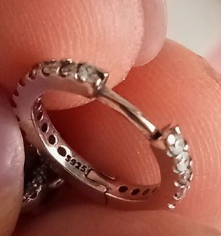 Pendientes Pandora Corazón Rosa y Plata