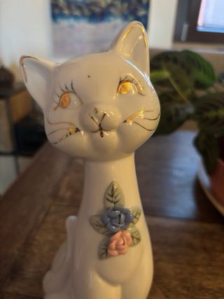 Statuina gatto ceramica