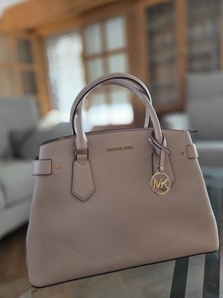 Bolso Michael Kors Beige Cuero