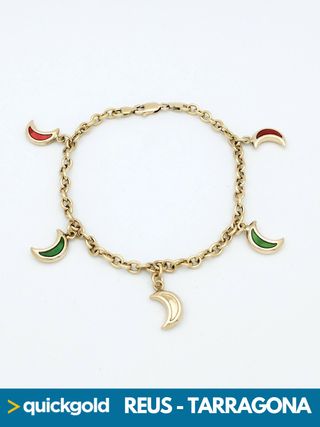 035-05-00535 PULSERA ORO DE 18K MEDIA LUNAS