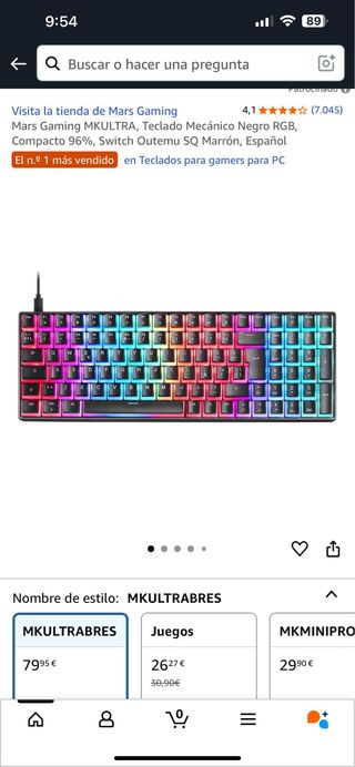 Teclado Mecánico Mars Gaming MKULTRA RGB