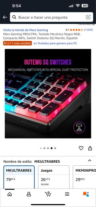 Teclado Mecánico Mars Gaming MKULTRA RGB