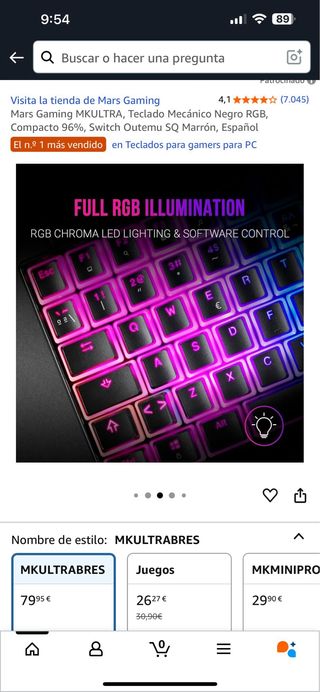 Teclado Mecánico Mars Gaming MKULTRA RGB