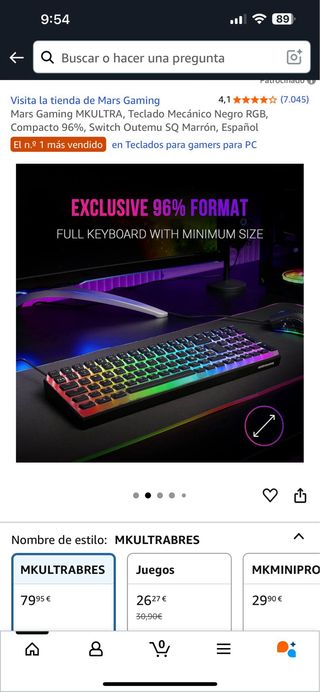 Teclado Mecánico Mars Gaming MKULTRA RGB