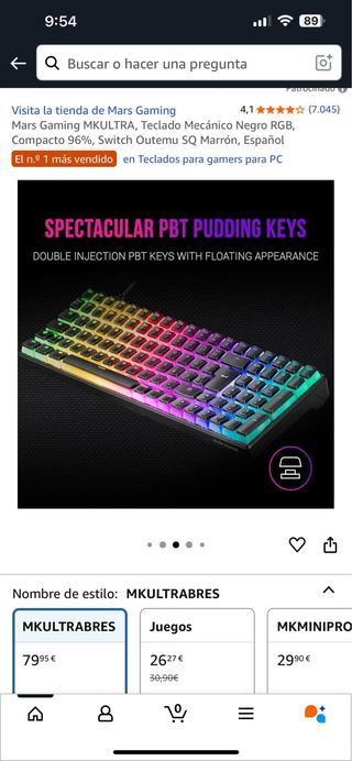 Teclado Mecánico Mars Gaming MKULTRA RGB
