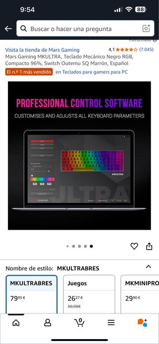 Teclado Mecánico Mars Gaming MKULTRA RGB