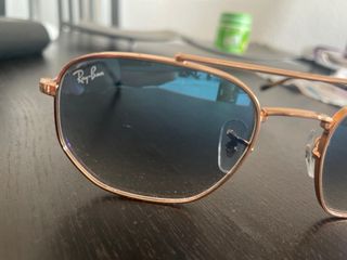 Gafas Ray-Ban Hexagonal Oro Lente Plana