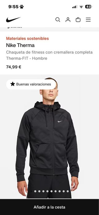 Sudadera Nike Therma-Fit Hombre Talla M