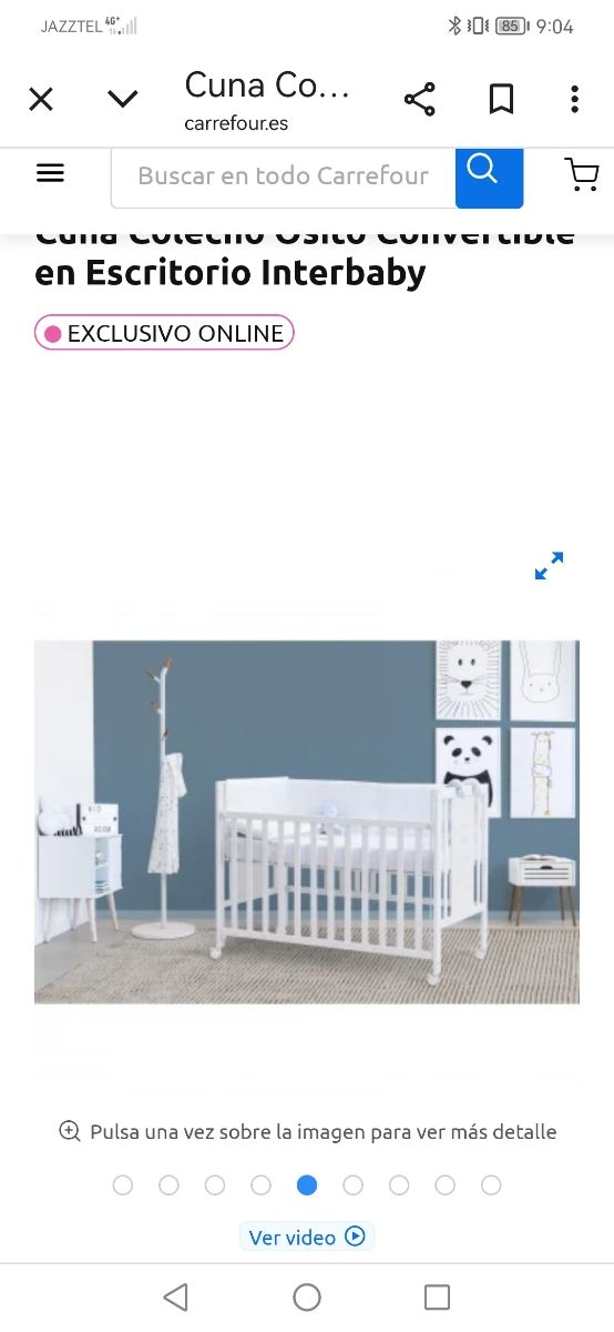 Cuna de madera convertible