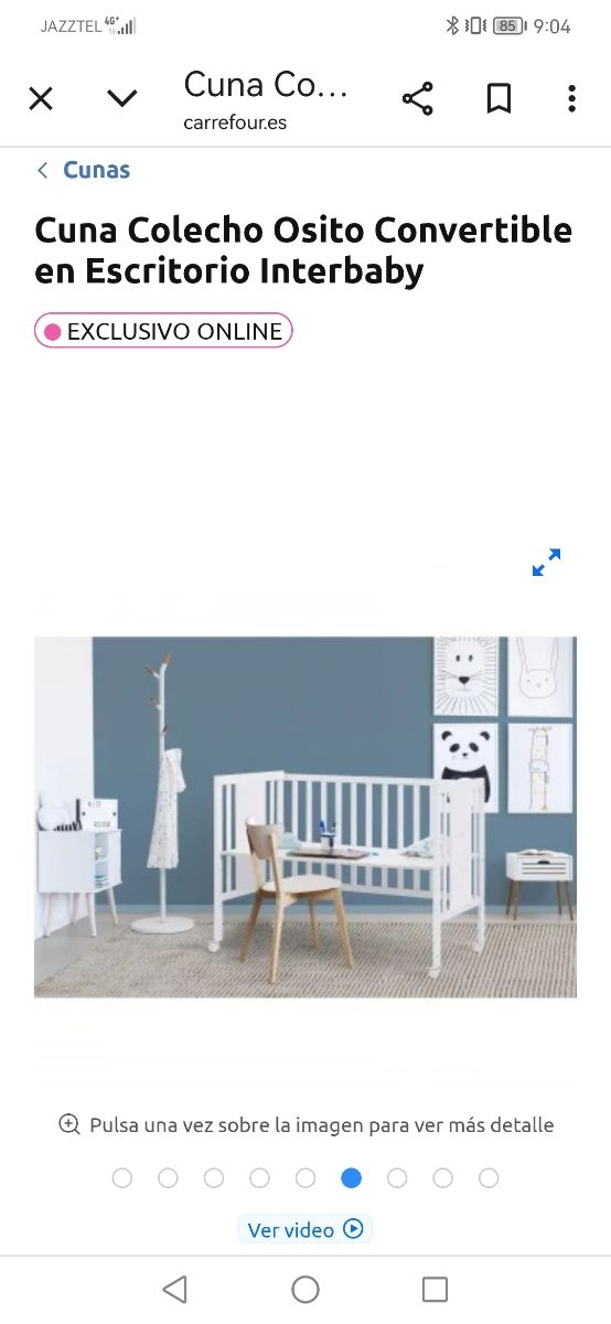 Cuna de madera convertible