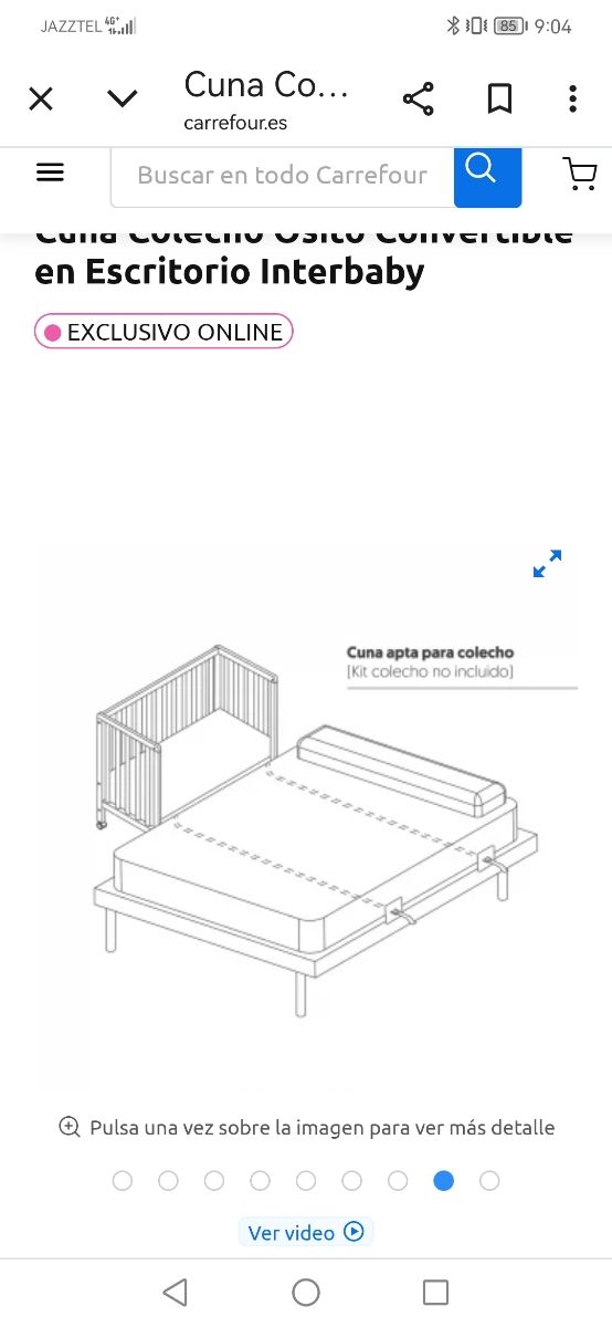 Cuna de madera convertible