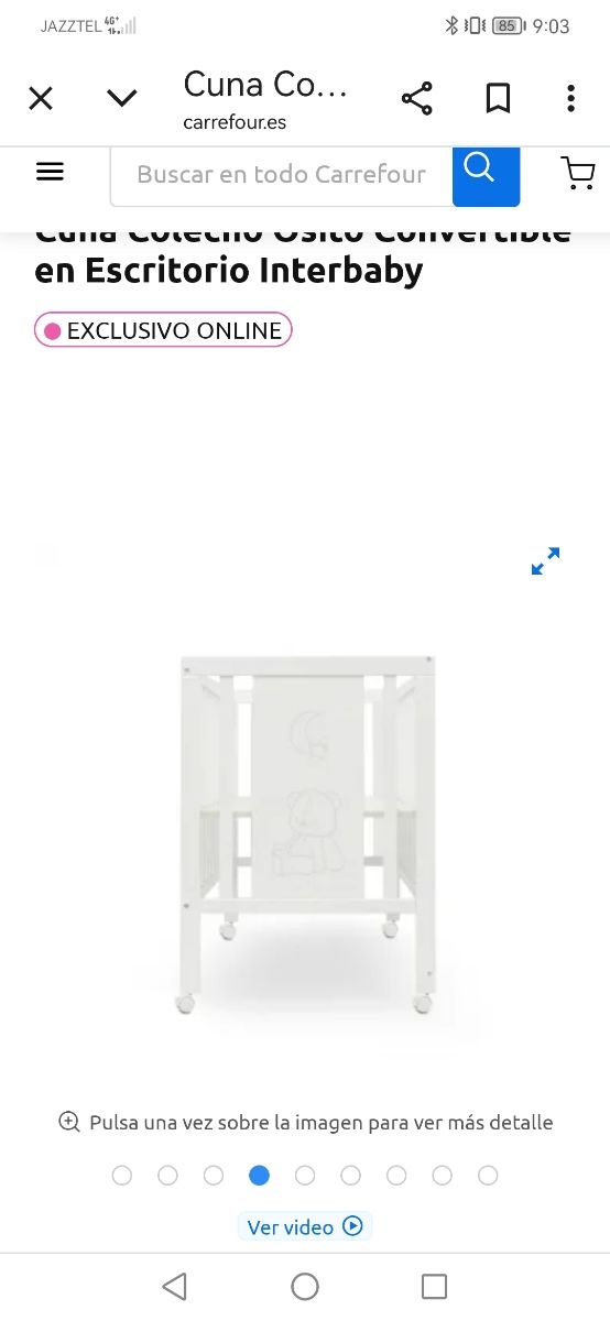 Cuna de madera convertible