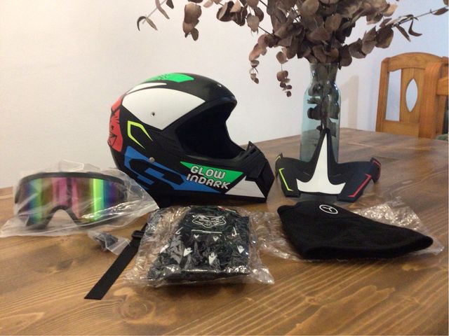 Conjunto Casco Moto Completo Nuevo