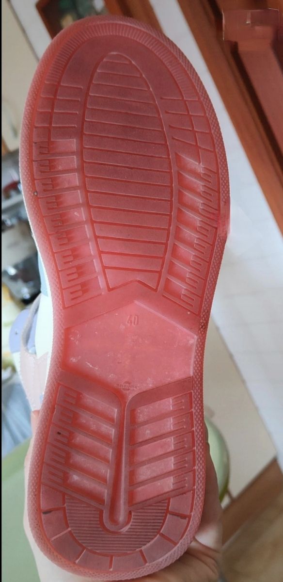 Scarpe donna sneakers alte viola bianche 40