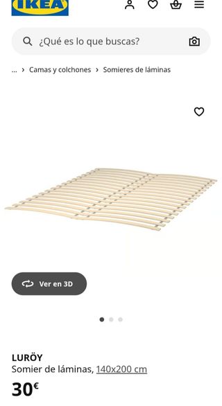 Somier Luroy IKEA Matrimonio Láminas Madera