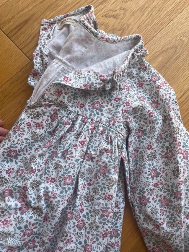 Vestido y chaqueta de niña Doña Carmen floral