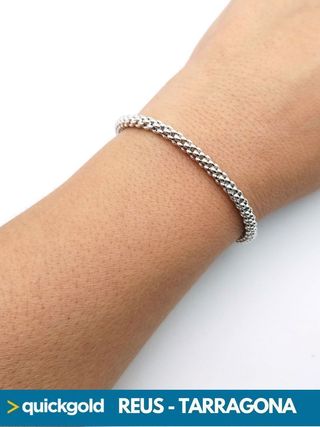 RV1032 PULSERA DE ORO BLANCO TIPO FOPE  10.78 GR