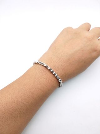 RV1032 PULSERA DE ORO BLANCO TIPO FOPE  10.78 GR