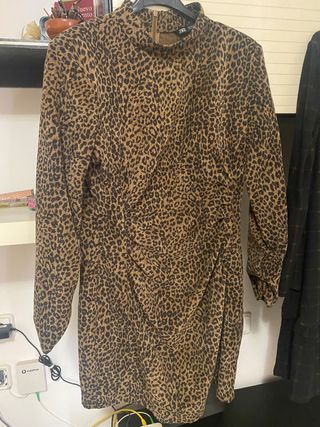 Vestido Zara Leopardo Talla M
