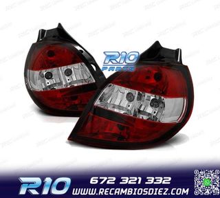 PILOTOS PARA RENAULT CLIO 3 05-09 ROJO BLANCO LOOK LEXUS