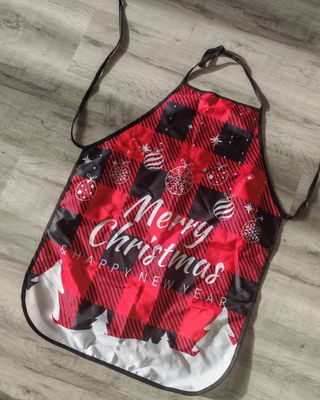 Delantal Navideño Rojo y Negro