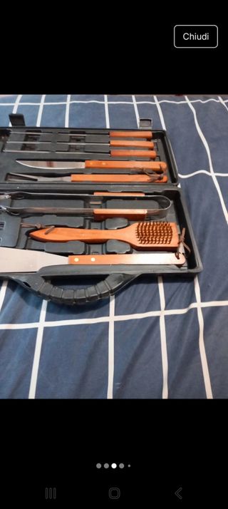 Set Barbecue Acciaio Inox 12 Pezzi