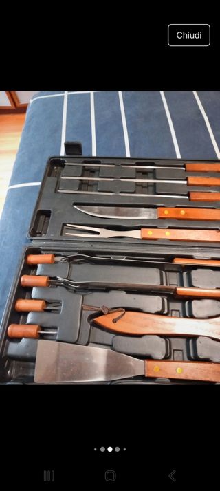 Set Barbecue Acciaio Inox 12 Pezzi