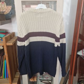 Jersey Gap Hombre Rayas Beige Azul
