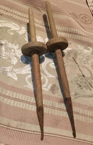 Antichi filarini in legno per lana