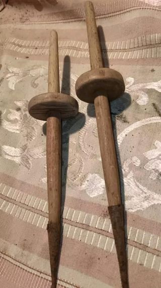 Antichi filarini in legno per lana