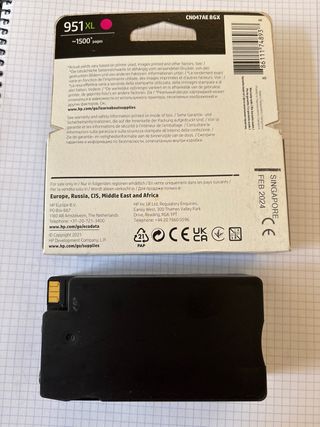 Cartuchos de tinta HP 951XL Magenta y 950XL Negro