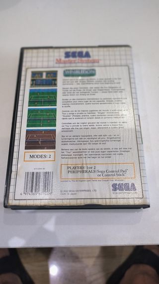 Juego Wimbledon Master System Sega