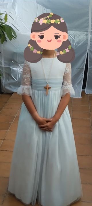 Vestido de Comunión con Cancán