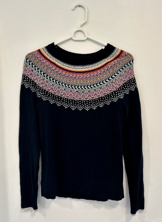Jersey negro con estampado multicolor Talla S