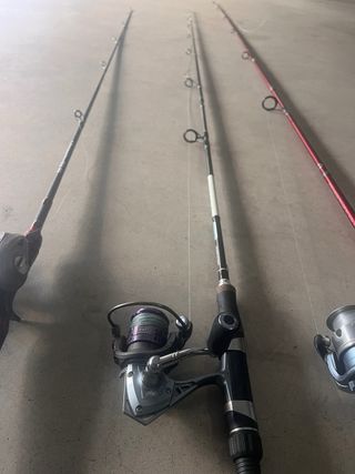 3 Cañas de Pesca con carretes. también separado
