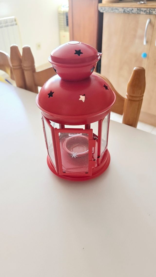 Farolillo Rojo Ikea para Vela