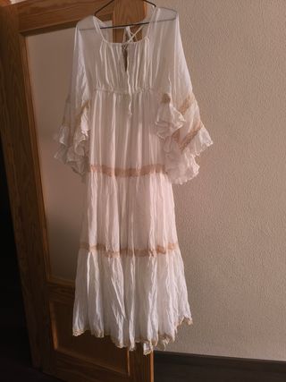 Vestido Bohemio Hippie Blanco