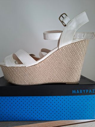 Sandalias Marypaz Blancas Plataforma