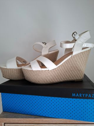 Sandalias Marypaz Blancas Plataforma