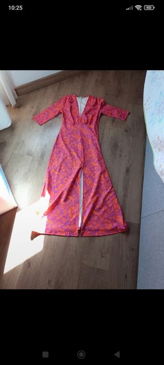 Vestido largo estampado floral