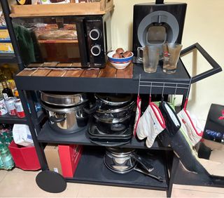 Carrito cocina - negro, metal y madera
Como nuevo