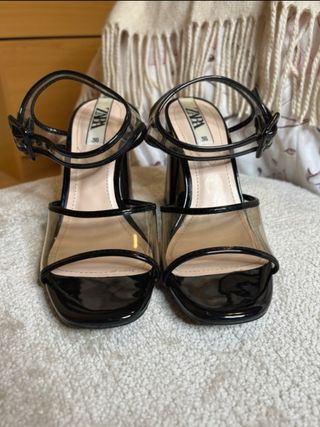 Tacones Zara Transparentes Talla 36