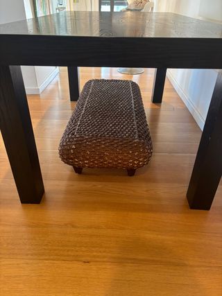 Mesa de comedor extensible de madera negra