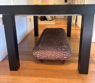 Mesa de comedor extensible de madera negra