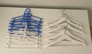 Perchas madera blancas para niño y bebé