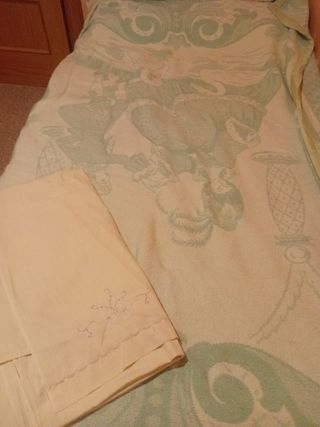 /Manta / bicolor cama y  sofa+regalo sábana enci