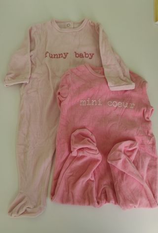 Conjunto 2 pijamas bebé talla 6 meses